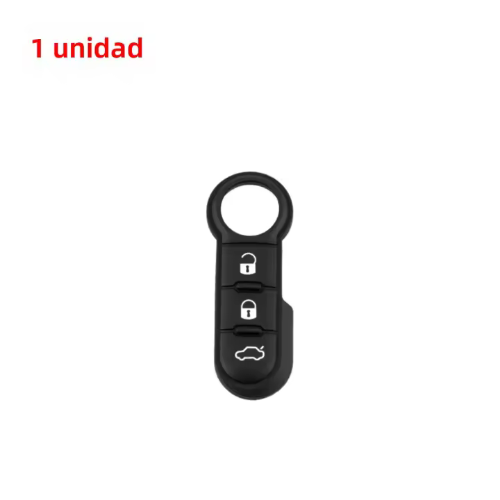 1-10Pcs Botón De Goma De 3 Botones Para Llave De Coche Silicone Flip Remote Funda Para Llave De Coche Fiat 500 Panda Abarth Punto - 1