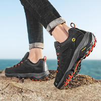 Zapatos De Senderismo Para Hombres HIKEUP De Cuero Suela De Goma Antideslizante Transpirables Malla Superior Tamaño 40-45 Color Negro Verde Caqui Gris - details 15