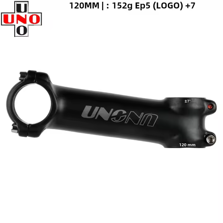 UNO Bike Stem Para Bicicleta MTB Y Carretera 7/17 Grados Diámetro De Tubería De Cabeza 28.6mm Y De Manillar 31.8mm Piezas De Bicicleta 60-130MM - 1
