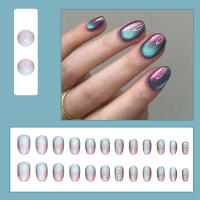Kit De Uñas Postizas De Presión Para Mujeres Y Niñas 24 Piezas Juego De Uñas Postizas Cortas Cuadradas Con Diseño De Flores Geométricas Y Brillo Moda Oficina - details 73