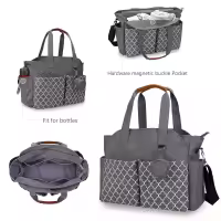 Bolsa de Pañales para Bebé de Gran Capacidad Bolsa de Maternidad Impermeable Multifuncional Portátil para Cuidado del Bebé Material de Poliéster - details 27
