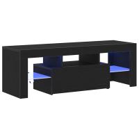 Mueble para TV vidaXL con luces LED en negro y roble de 120x35x40 cm - details 3