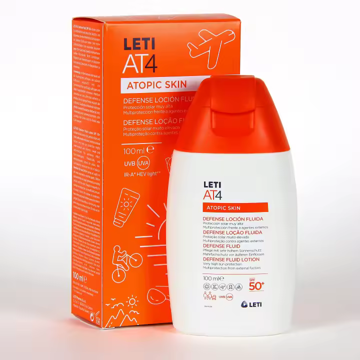 LetiAT4 Defense Locion Fluida SPF50+ Piel atópica - 1