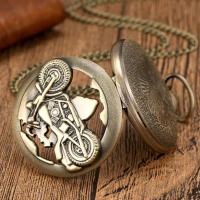 Reloj De Bolsillo Vintage De Metal Con Estilo Motocicleta Y Reloj De Cuerda Para Hombres Regalo Steampunk Antiguo - details 2