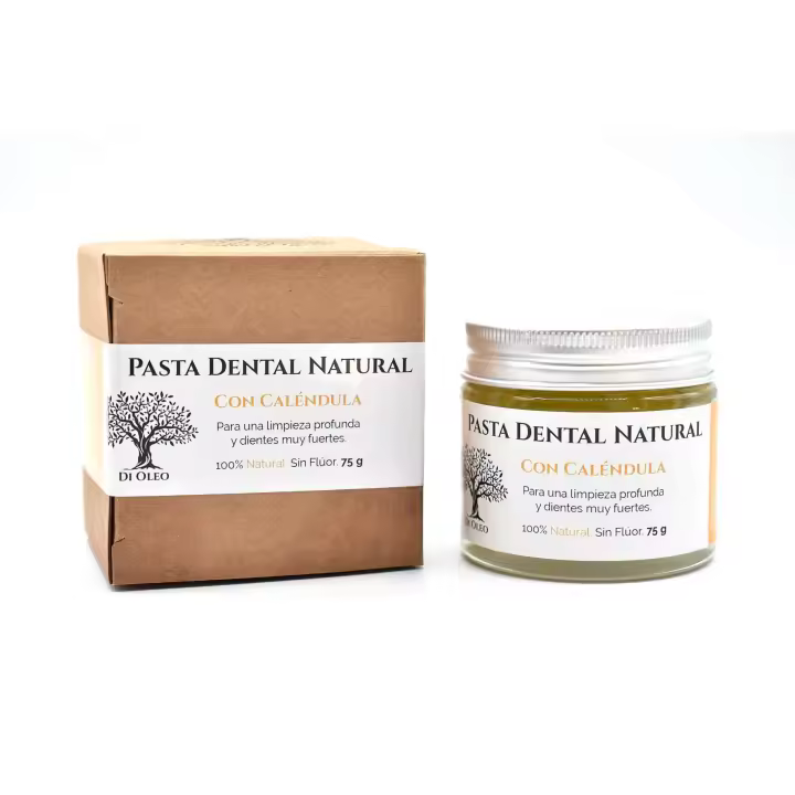 Pasta Dental Natural Caléndula Sin Flúor 75gr - Protección Natural de los Dientes Di Oleo - 1