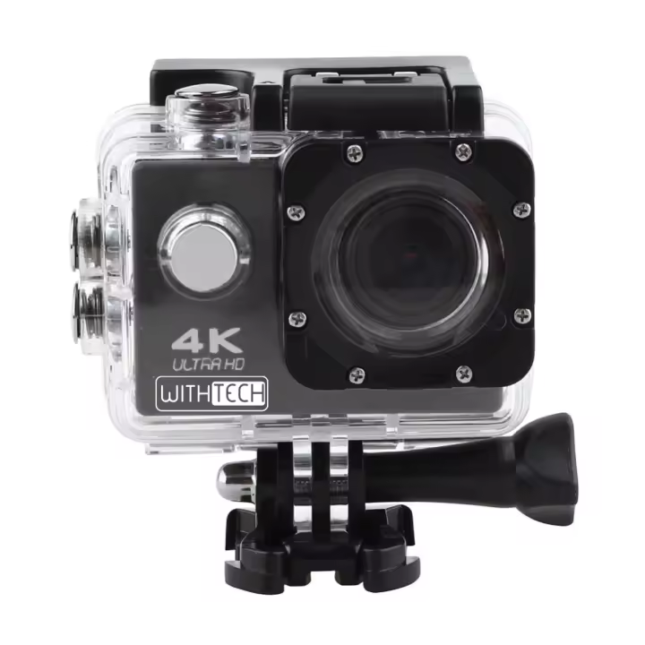 Cámara deportiva Withtech, 12 MPX, caja impermeable, compatible con accesorios para GoPro, resolución de video 1080P - 1
