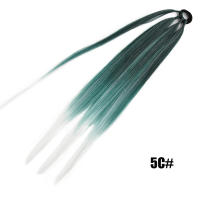 Extensiones De Cabello Sintético Para Cola De Caballo Enredadera De Boxeo En Color Ombre Marrón 26 Pulgadas Con Diadema DIY - details 15