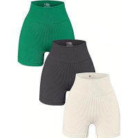 Shorts De Yoga Para Mujer High-Waisted Sin Costuras Tights Deportivos De Nylon Cómodos Y Elegantes Para Ejercicio - details 7