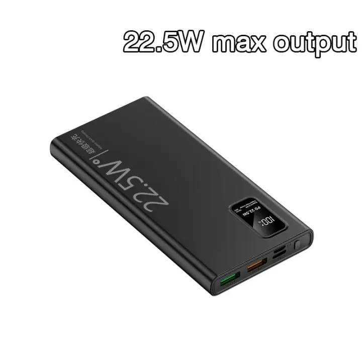 Cargador portátil de 10 000 mAh, 22,5 W, carga rápida, 2 puertos USB 3.0, tipo C, QC PD4, pantalla LED, compatible con iPhone 16/15/14/13/Pro Max y Android. - 1