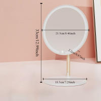 Espejo De Maquillaje Portátil Para Escritorio Con Temperatura De Color Infinita 3 Luces Giratorio 90 Grados Luz Botón Perfecto Para Viajes - details 9