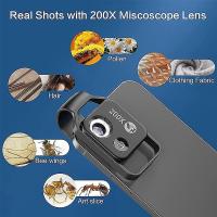 200X Microscopio Celular con Lente, Mini Microscopio Portáthil de Digitaces con Luz - details 3