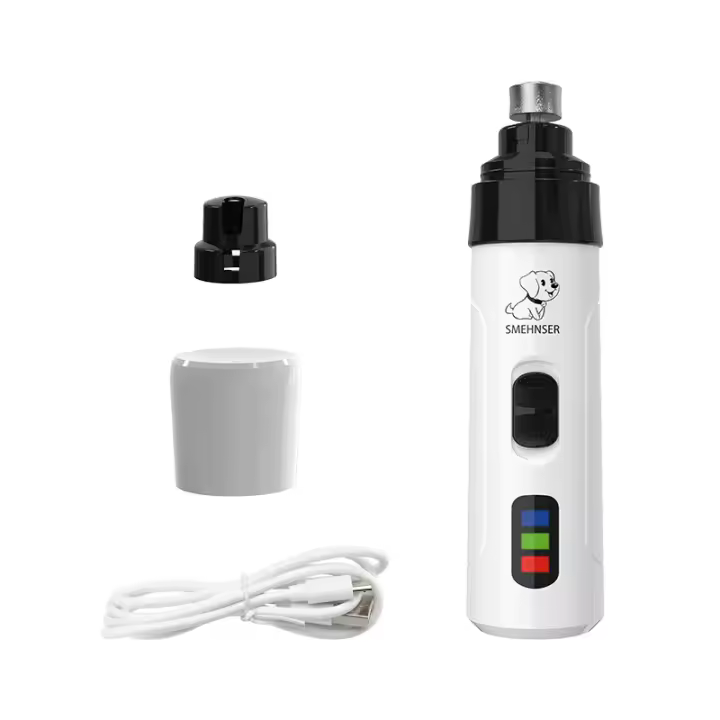 BIT Molinillo de uñas para perros, cortaúñas Silent Groom Pro, nuevo cortaúñas eléctrico para perros para molinillos de uñas para perros recargables, molinillo de uñas para mascotas Poochie, herramienta de aseo para patas de mascotas (1 unidad) - 1
