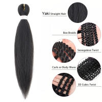 Extensiones De Cabello Sintético WIGSIN 20 Pulgadas Pre Estiradas Yaki Para Mujeres Enresalte De Cabello Ez Box Braiding - details 2