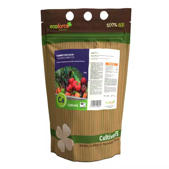CULTIVERS Abono de Calcio Ecológico de 1 kg. Fertilizante 100% Soluble. Corrector de Calcio para Plantas, verduras, frutales - 1