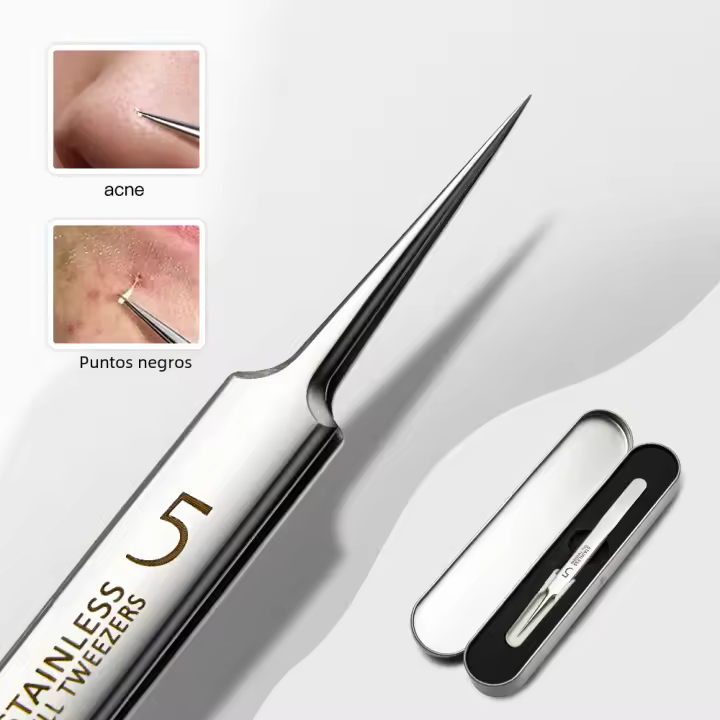 Aguja De Acné Ultrafina 0.1mm Herramienta De Limpieza De Poros Clip De Puntos Negros Y Acné Remover De Quistes De Células Germaines Tijeras De Puntos Negros - 1