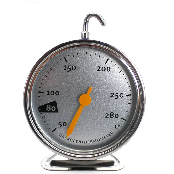 Nuevo Termómetro De Horno En Acero Inoxidable Medidor De Temperatura Para Cocinar BBQ Carne Y Alimentos Puede Colgarse O Stander Grande - 1