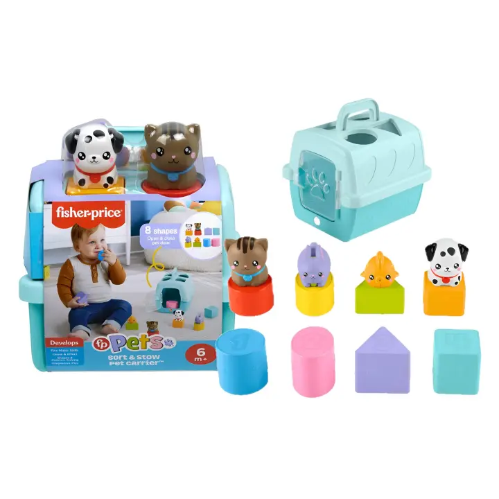 Sort & Stow Pet Carrier - Marca Fisher Price - Edad 6+ Meses - Juego Infantil - 1