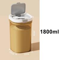 Contenedor De Almacenamiento De Alimentos Airtight Con Cuchara 800/1300/1800ml Jars De Cocina Para Harina Azúcar Café BPA-Free Pila Superior Fácil De Limpiar - details 8