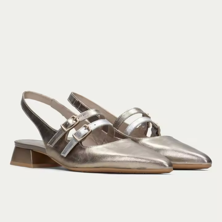 Zapato Destalonado Mujer Dali Oro Marca Hispanitas - 1