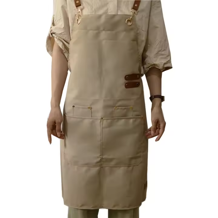 Aprón De Cocina Impermeable Para Hombres Y Mujeres Con Correa Ajustable Y Grandes Bolsillos En Lona Canvas - 1