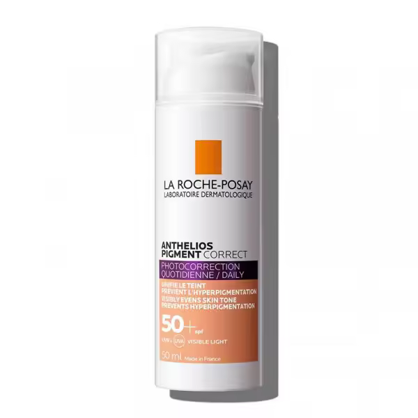 Crema Fotocorrección La Roche Posay Anthelios Pigment Correct SPF50+ Tono Medio - Protección UVB/UVA | Corrección Pigmentaria Efectiva - 1