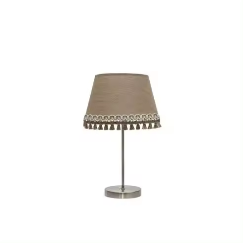 FABRILAMP Lámpara de Mesa Sobremesa Ada 1xe14 Cuero/Arena 43x25x25 Cm - Diseño Elegante - 1