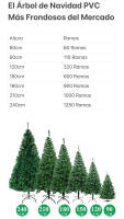 Arbol de Navidad Super Frondoso Artificial PVC, Árbol artificial navideño Relacion Cálidad y Precio, Economico, Árbol de Hoja PVC, Árbol verde Navidad,  60cm 90cm 120cm 150cm 180cm 210cm Arbol barato Decoración Hogar, Jardin, Centro Comercial, Restaurante - details 0