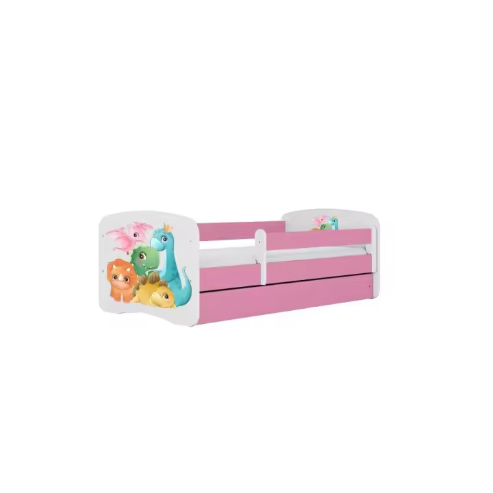 Cama 160 x 80 cm Kocot Kids BabyDreams Tiny Dinos Pink - 1