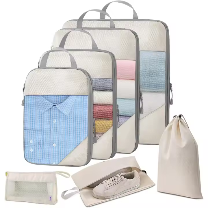 Cubitos de compresión del organizador para Elementos Esenciales de viaje, Organizador de equipo fijo para Mochila De Maleta - 1