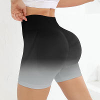 Shorts De Yoga Para Mujer Cintura Alta Sin Costuras Ombre Scrunch Para Ejercicio Correr Gimnasio Fitness Material Nylon - details 5