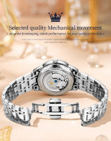 Reloj De Mujer OLEVS6608 Estilo Turbillón Lujo Automático Resistente Al Agua Luminoso De Acero Inoxidable Reloj De Mano Auto-Bobinado - details 5