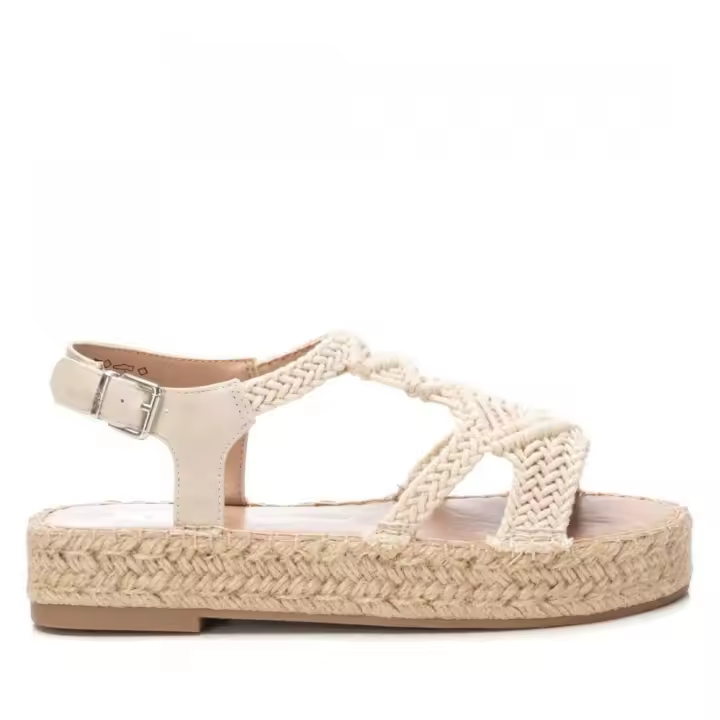 Sandalias plataforma mujer XTI 142840 05 SANDALIA PLATAFORMA MACRAME HIELO 35735 25V - 1