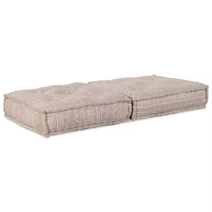 Pouffe Modular vidaXL Marrón Claro 70x70x36 Tela - 1