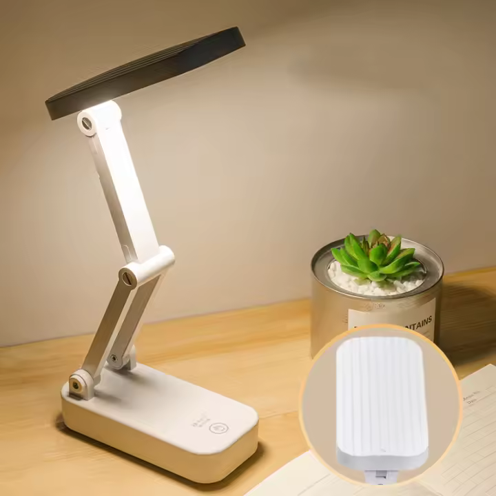 Lámpara De Mesa Plegable LED Portátil Con Protección Ocular Recargable USB Luz Nocturna Dimmer De 3 Temperaturas De Color - 1