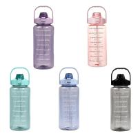Botella Deportiva De Agua Con Tapa Y Taza De 2 Litros Para Hombres Y Mujeres Botella De Agua Para Fitness Con Marca De Tiempo Para Beber Al Aire Libre - details 6