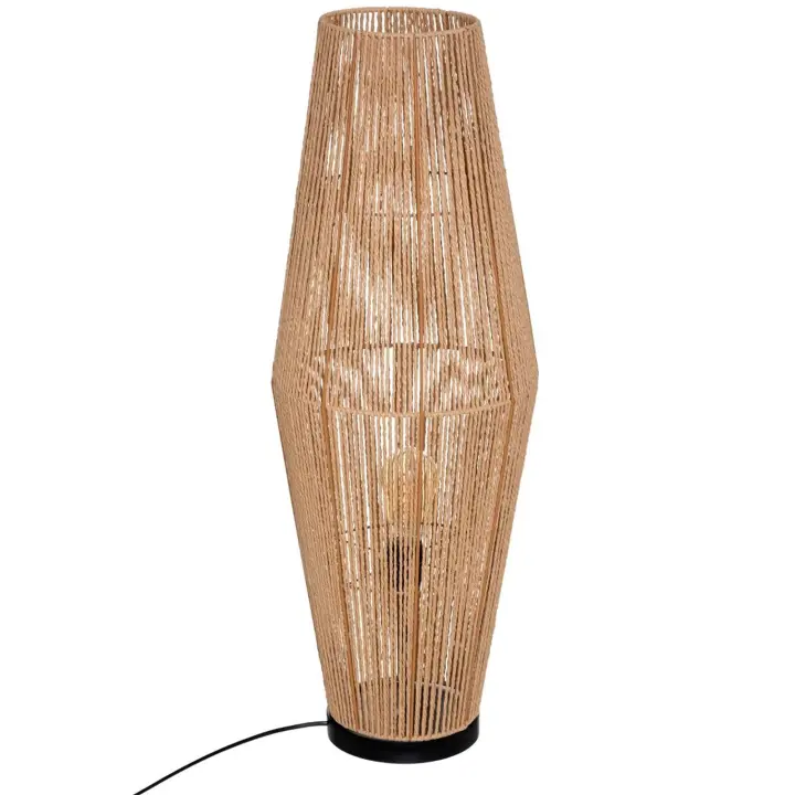 Atmosphera Lámpara de Pie Aissa Metal y Papel H83 Cm Diseño Natural - 1