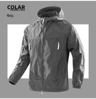 Chaqueta De Running Y Senderismo Para Hombres Con Capucha Y Protección UV50 Zipper Bolsillo Cintura Elástica Ultra Ligera Para Verano - details 10