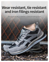 Zapatos de Trabajo de Moda Antichoque con Punta de Acero Cómodos Resistentes a la Perforación y Antideslizantes para Hombres - details 11