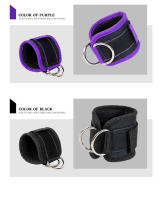 Amarres De Tobillo Con Dos Puños D-Ring Para Ejercicios De Glúteos Piernas Y Abdomen Entrenamiento De Fuerza Equipo De Gimnasio De Alta Resistencia - details 4