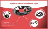Banner - Cable xlr canon balanceado 3 pin hembra a macho
