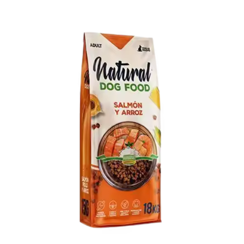 Natural Dog Food Salmón & Arroz, Alimento Natural para Perros 15 kg - 1
