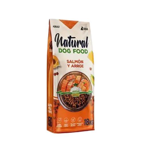 Natural Dog Food Salmón & Arroz, Alimento Natural para Perros 15 kg - 1