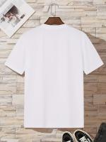 Camiseta De Verano Para Hombre Talla Grande 100% Algodón Estampado De Calavera Cuello Redondo Manga Corta Ajustada Top Casual - details 10