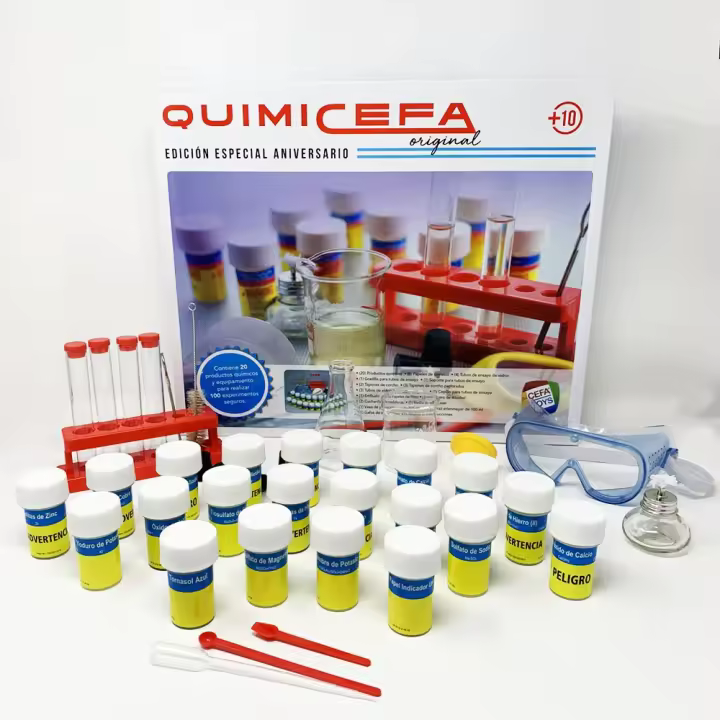 Cefatoys Juguete Científico Quimicefa Original - Incluye Más de 20 Productos Químicos y Guía Detallada - 1