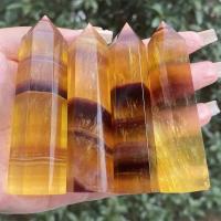 1pc Torre De Cristal De Fluorita Amarilla Natural Obelisco Para Decoración De Hogar Y Coche Piedra Curada Para Hechizos Regalo De Navidad - details 3