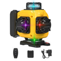 16 Lines 4D Laser Level Remote Control 4 Colors Beam 360° Horizontal ＆ Vertical Powerful Lines Laser Levels Power Display - details 0
