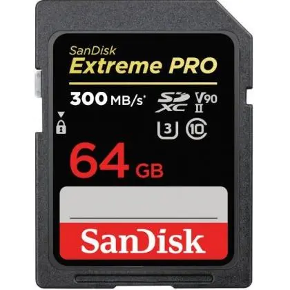SANDISK EXTREME PRO SDHC 64GB 300MB/S V90 - 1