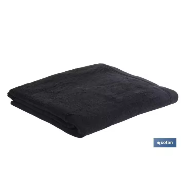 Toalla tocador negro gr.580/m2 modelo brillante 30x50cm - 1