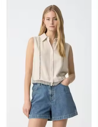 Camisa Tiffosi Dosi lino desmangada - 1