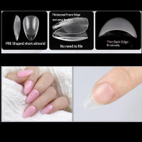240Pcs/Box Dedales De Uñas Postizas Almendradas MITAD Mate XXS Cubierta Total Gel Suave Falsas Uñas Artificiales Extensión Ideal Para Cama De Uñas Extra Corta - details 3